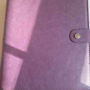 Purple Faux Leather Home Office Planner